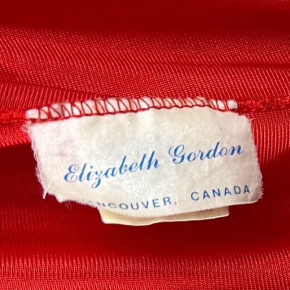 Vintage Elizabeth Gordon Red Nylon Lace Teddy Made in Canada - Picture 2 of 16